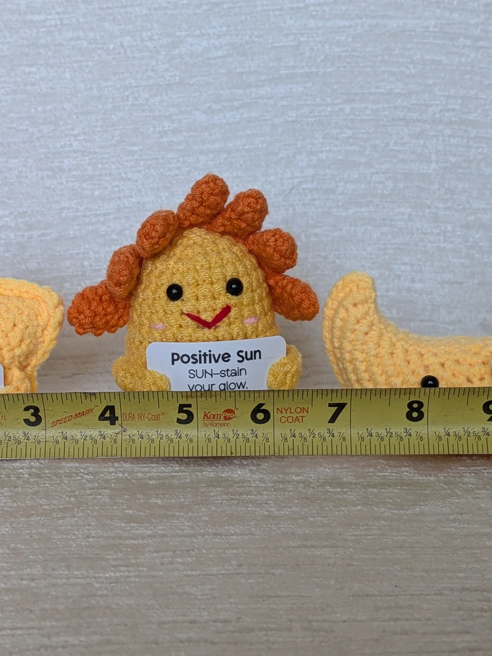 Positive Sun  Star And Moon Crochet Plush - Yellow & Orange All 3 - Picture 2 of 10